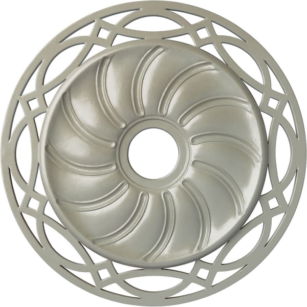 Ekena Millwork Loera Ceiling Medallion (Fits Canopies up to 6 1/4"), 26 5/8"OD x 4 1/2"ID x 1 3/8"P, Flash Copper CM26LOFCS - main